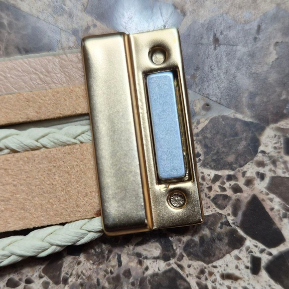 Women's Boho Gold & Beige Multi-Layer Heart Charm Bracelet, One Size - Picture 7 of 11